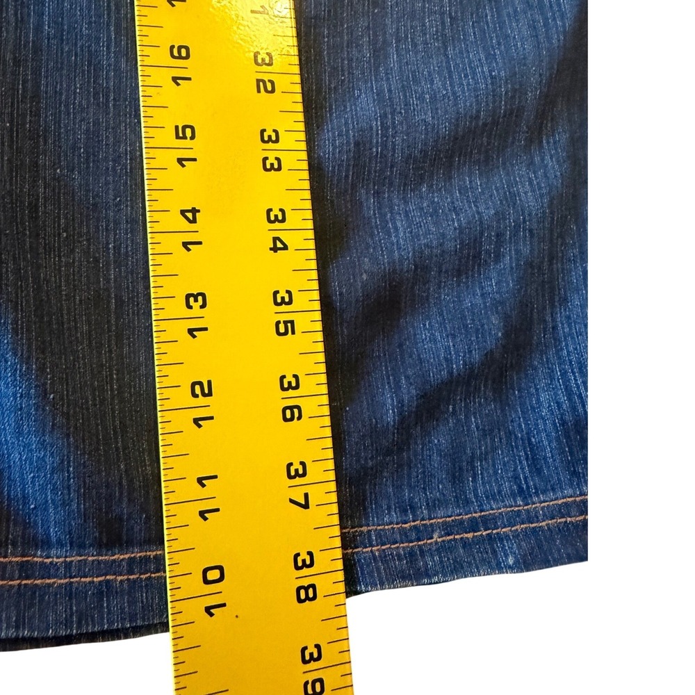 Denim d Gree 16W Embroidered Western Maxi Skirt Dark Wash Blue Side Slit Studded - Picture 7 of 14